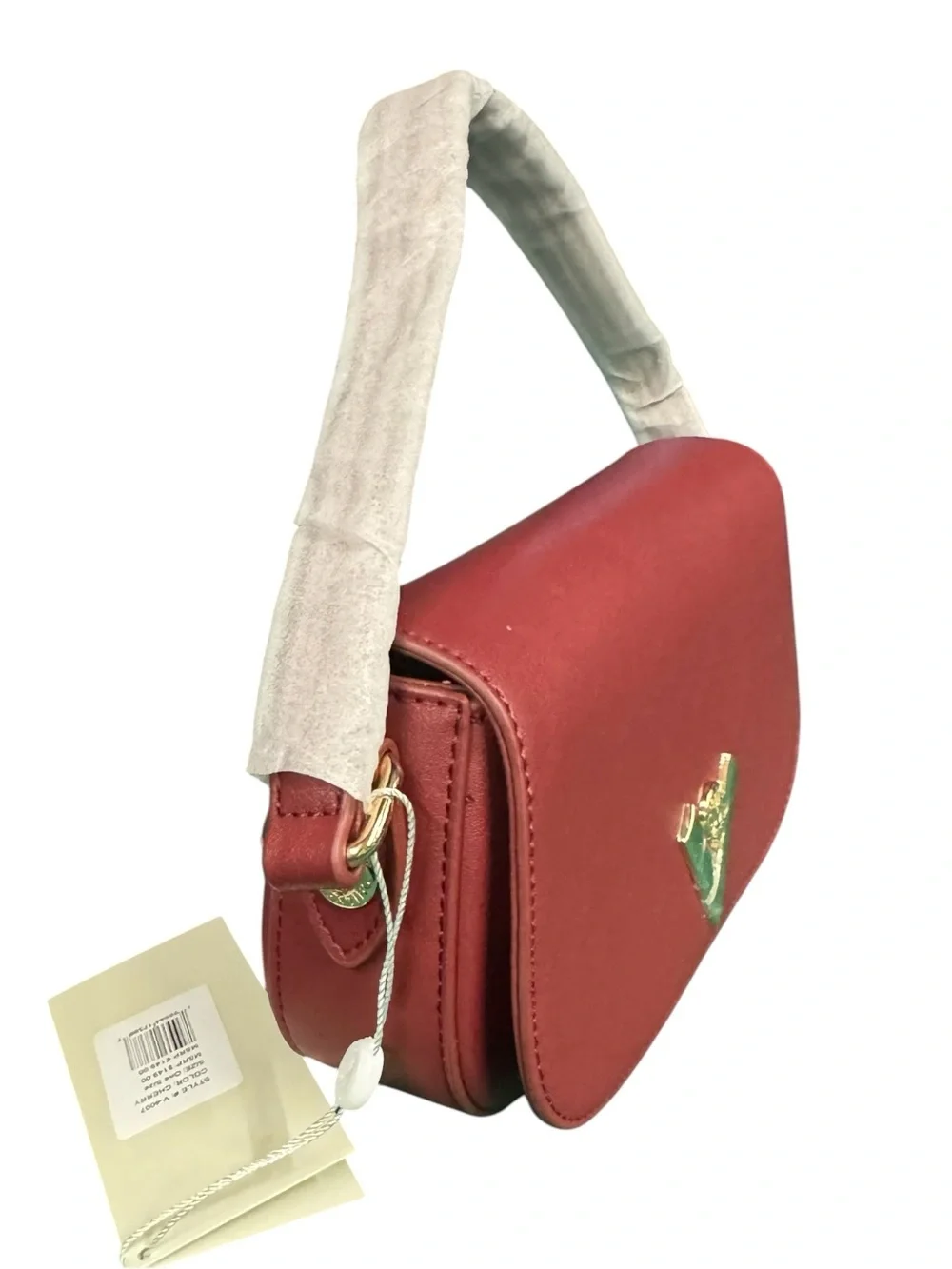 Valentino Orlandi Cherry Shoulder Bag with Gold V Emblem